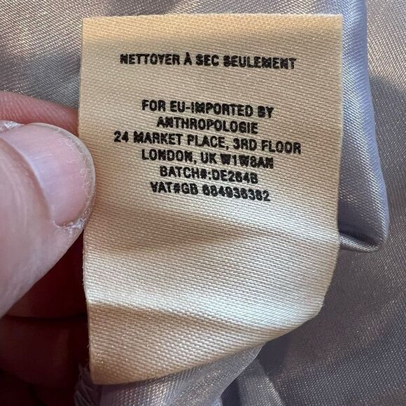 BHLDN Anthropologie Bridesmaid Gray Sweetheart Spaghetti Strap Maxi Dress Size M - Picture 8 of 8